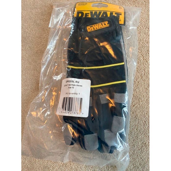 Захисні рукавиці DeWALT розм. L/9, з накладкою ToughThread™ та гелевою вставкою (DPG33L) зображення 6