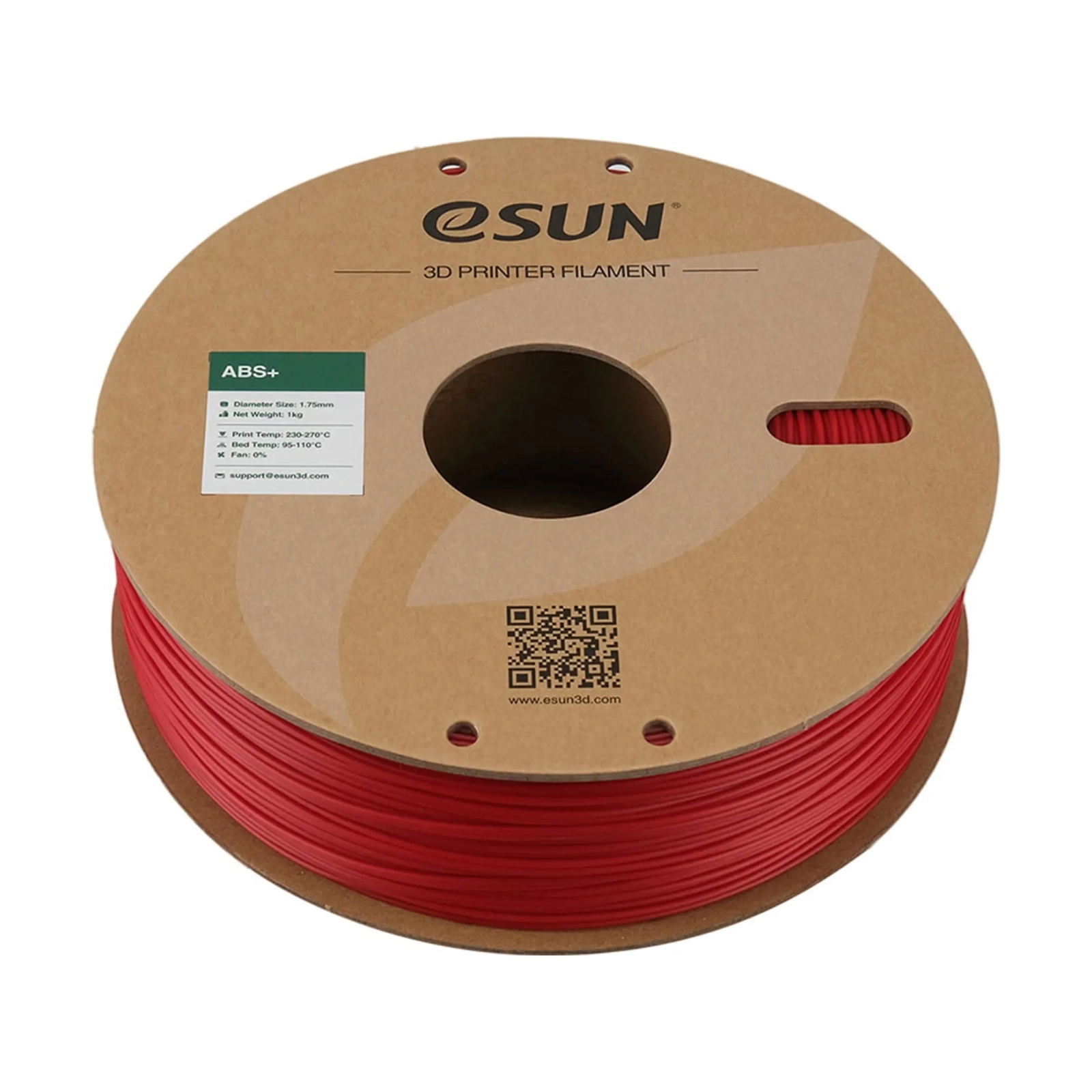 Пластик для 3D-принтера eSUN ABS Plus, 1кг, 1.75мм, fire red (ABS+175FR1) зображення 2