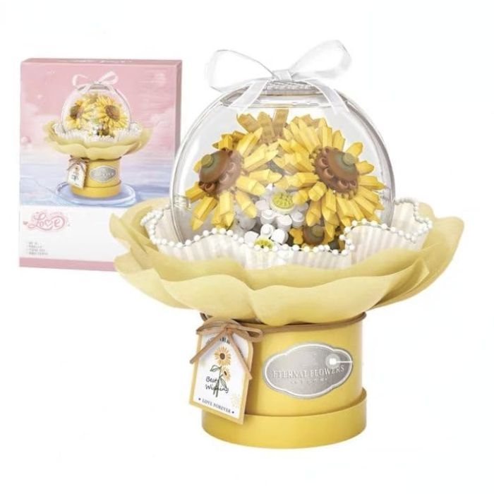 Конструктор LOZ mini букет цветочная композиция, хризантема, Маргаритка (1299)