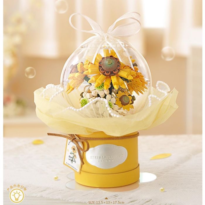 Конструктор LOZ mini букет цветочная композиция, хризантема, Маргаритка (1299) изображение 4