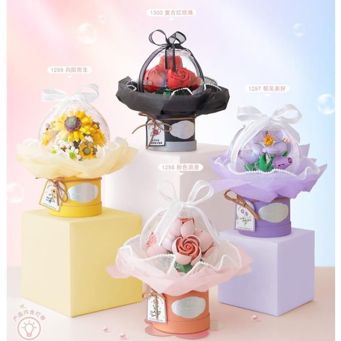 Конструктор LOZ mini букет цветочная композиция, хризантема, Маргаритка (1299) изображение 5