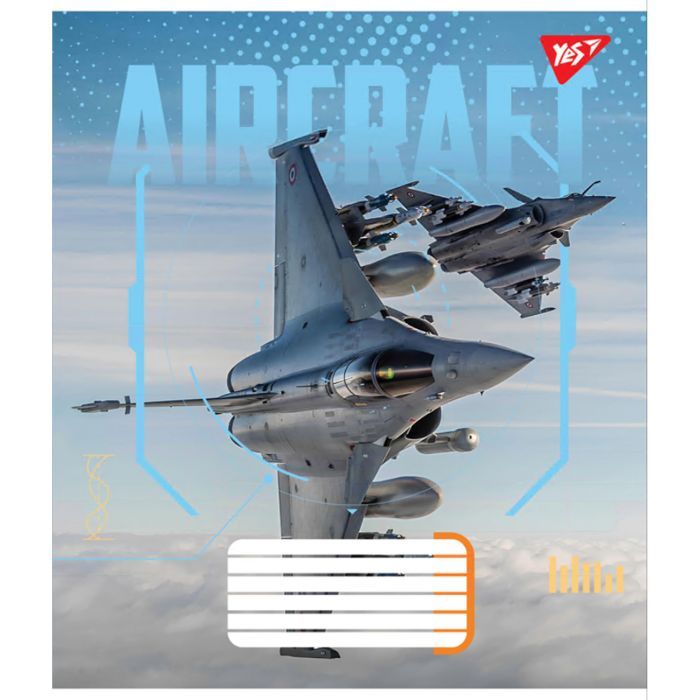 Тетрадь Yes Aircraft 48 листов линия (767121) изображение 5