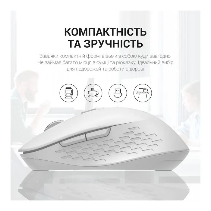 Мышка OfficePro M230C Silent Click Wireless/Bluetooth Blue (M230С) изображение 10