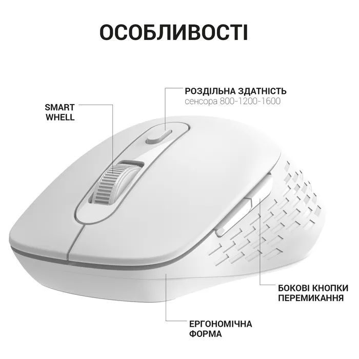 Мышка OfficePro M230C Silent Click Wireless/Bluetooth Blue (M230С) изображение 6