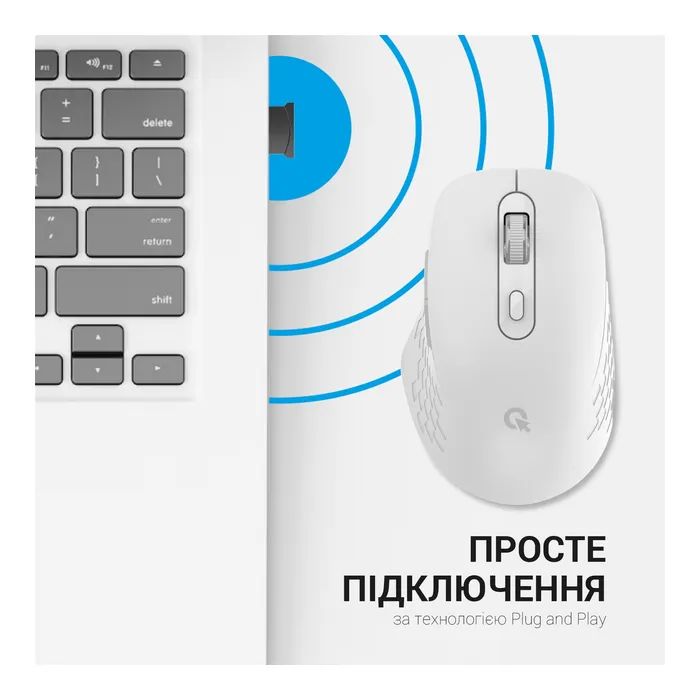 Мышка OfficePro M230C Silent Click Wireless/Bluetooth Blue (M230С) изображение 8