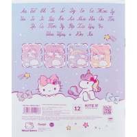 Зошит Kite Hello Kitty 12 аркушів, коса лінія (HK24-235-1) зображення 9