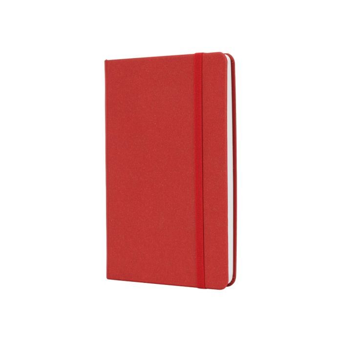 Книга записная Optima А5 MAGIC, твердая обложка, резинка, белый блок клетка, красный (O27102-03)