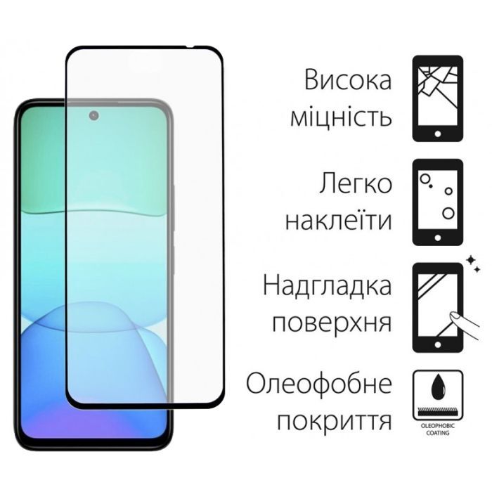 Стекло защитное Dengos Full Glue Xiaomi Redmi 13 4G (black) (TGFG-361) изображение 2