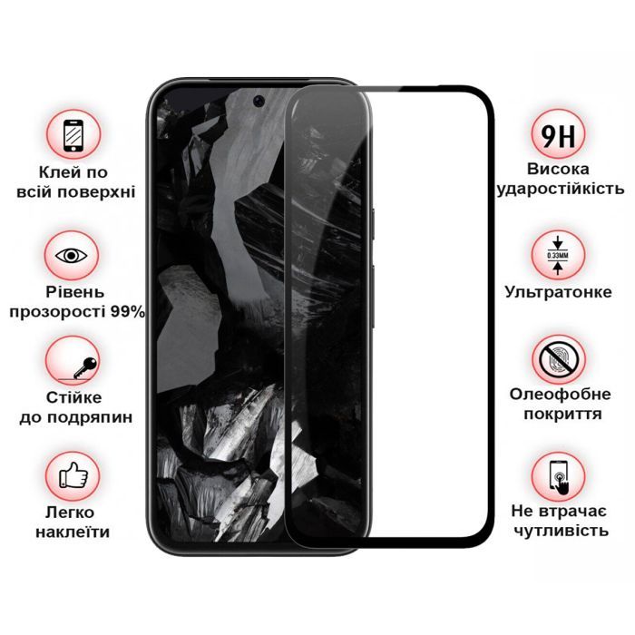 Скло захисне BeCover Google Pixel 8a Black (711663) зображення 3