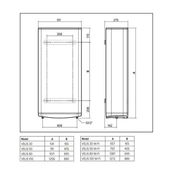 Бойлер Ariston VELIS PRO 100 EU (3626137) изображение 5