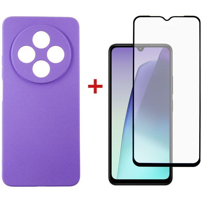 Чохол до мобільного телефона Dengos Xiaomi Redmi 14C Carbon + glass (Blue) (DG-KM-120)