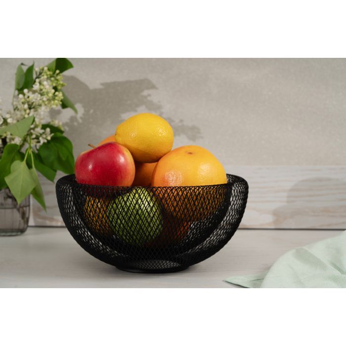 Фруктовниця Ardesto Midori 25х25х12см, метал, чорний (AR0902B) зображення 2