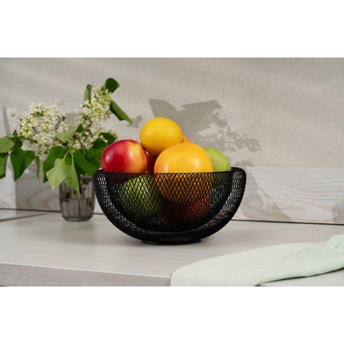 Фруктовниця Ardesto Midori 25х25х12см, метал, чорний (AR0902B) зображення 3