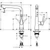 Смеситель Hansgrohe Metris Select, виилв 248 мм, хром (14847000) изображение 2