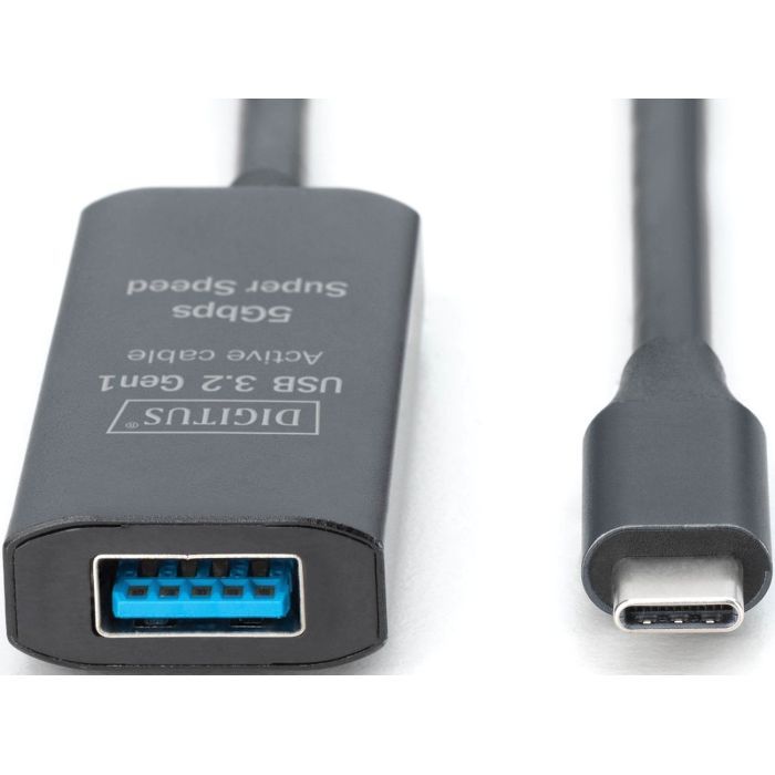 Дата кабель USB-С Male to USB-A Female 5.0m USB3.2 Gen1 Active 5G Digitus (DA-73110) изображение 2