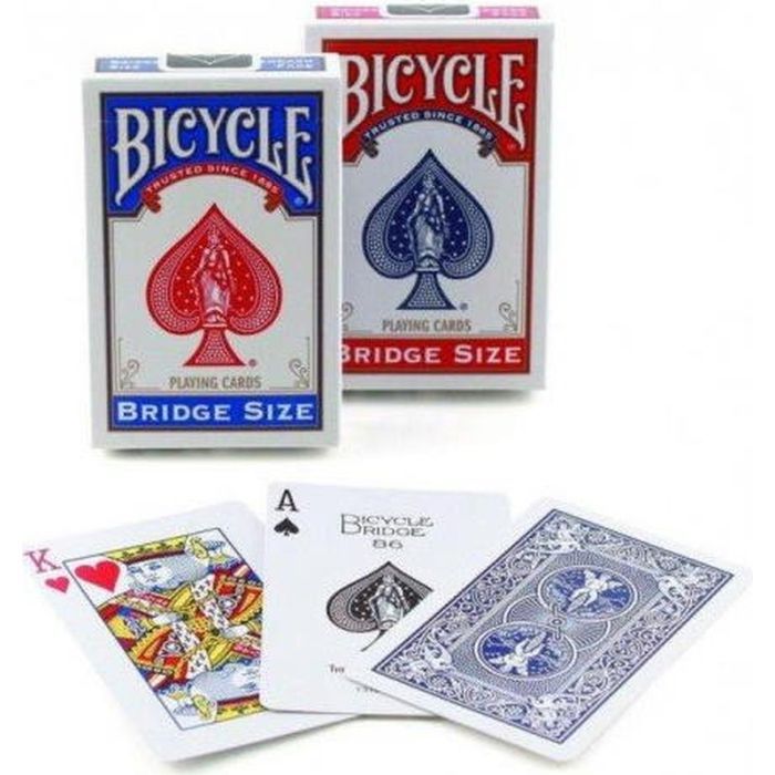 Карты игральные Bicycle Rider Back Bridge Size Standard Index (red, blue) (0086) изображение 2