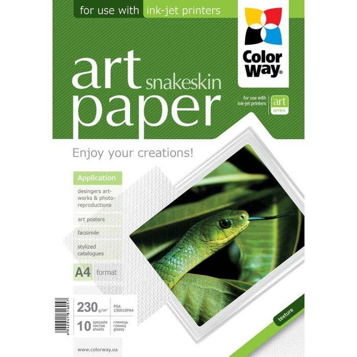 Фотобумага ColorWay A4 ART (ПГА230-10) 230г, 10ст (PGA230010PA4_OEM)