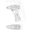 Шуруповерт Metabo PowerMaxx BS BL 12V, 2х2.0Ah, 20·38Нм, 0-400·0-1500об/мин, 0.8кг (601721500) изображение 3