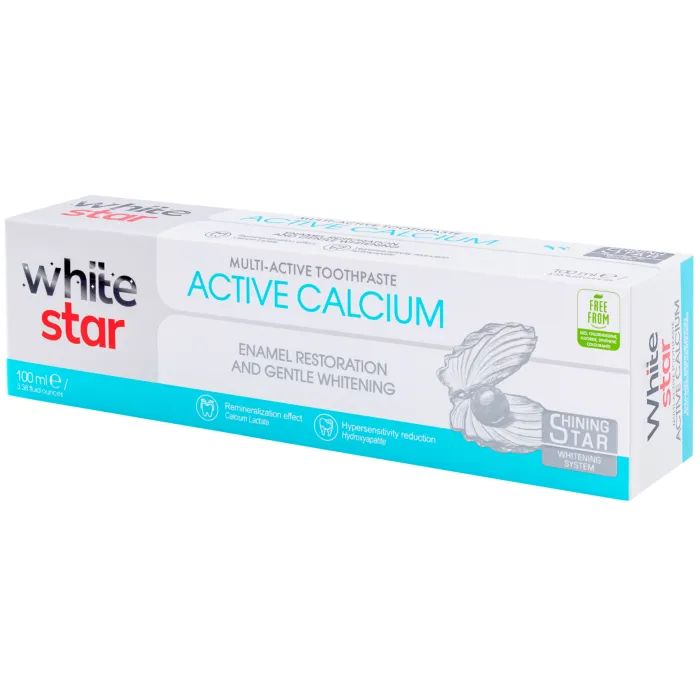 Зубна паста White Star Active Calcium 100 мл (3800237400294) зображення 3