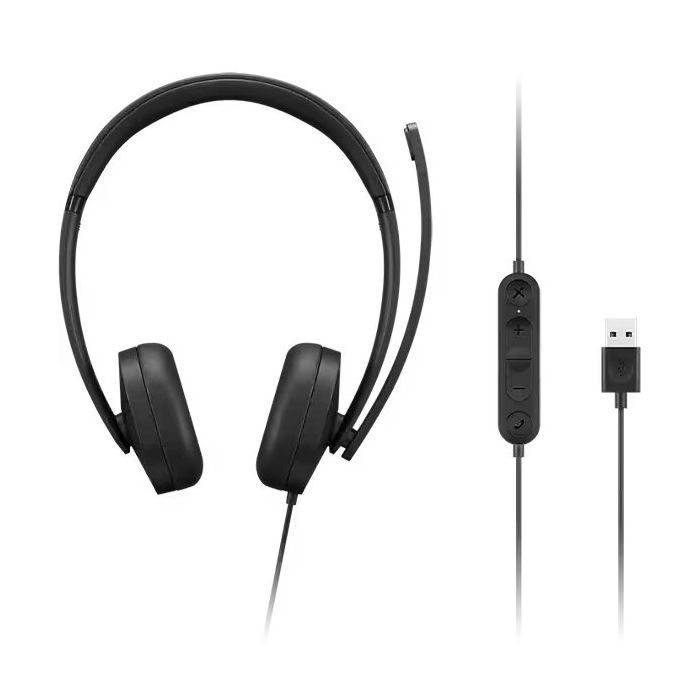 Навушники Lenovo USB-A Wired Stereo Headset Gen 2 Black (4XD1P83425) зображення 2