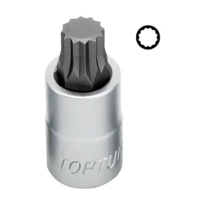 Головка торцева Toptul SPLINE M12 L55мм 1/2" (BCHA1612)