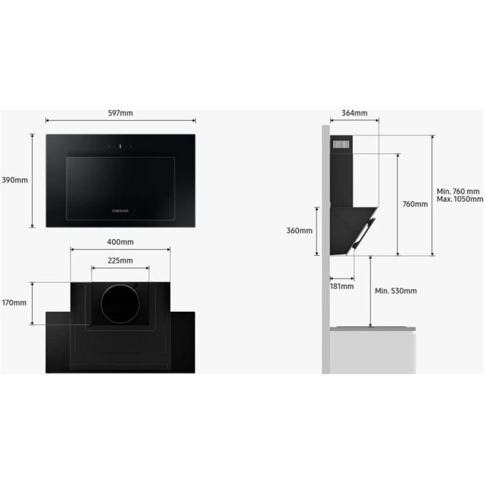 Витяжка кухонна Samsung NK24B3501VB/WT зображення 9