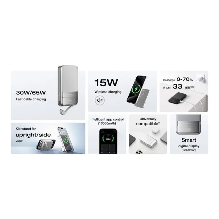Батарея универсальная EcoFlow RAPID Magnetic Power Bank 5000 Light Blue (EF-RAPID5000-L-EU) изображение 8