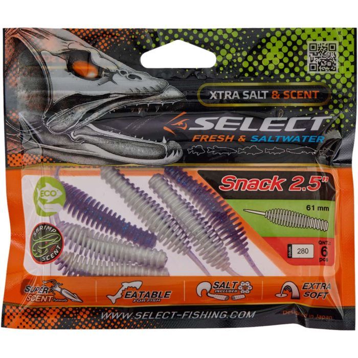 Силикон рыболовный Select Snack 2.5" 072 (6 шт/уп) (1870.39.35) изображение 2