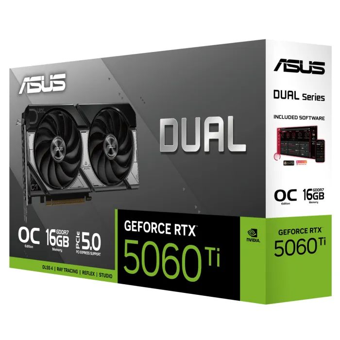 Відеокарта ASUS GeForce RTX5060Ti 16Gb DUAL OC (DUAL-RTX5060TI-O16G) зображення 7