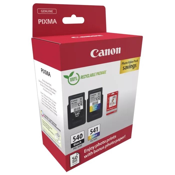 Картридж Canon PG-540 Multipack PG-540/CL-541 BK, Color, Blister (5225B006) зображення 2