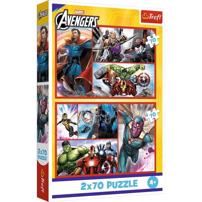 Пазл Trefl The Avengers Стать героем 2x70 (5900511344394)