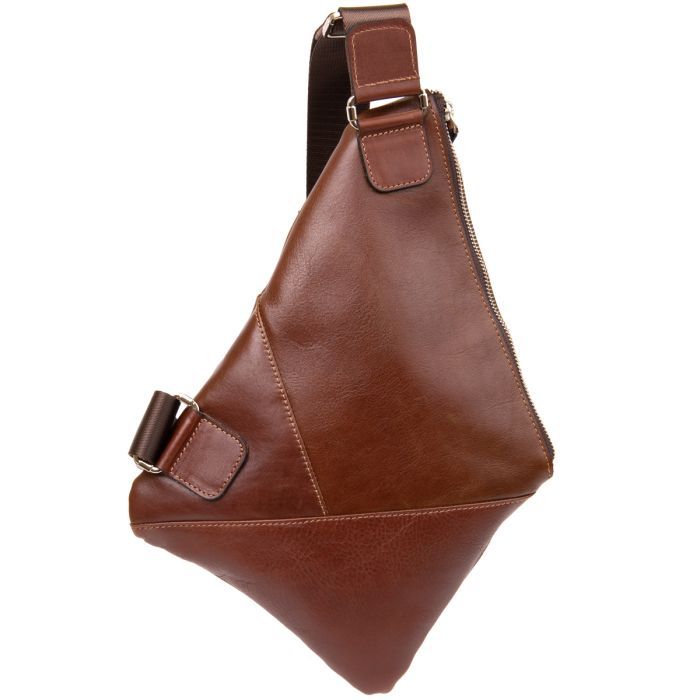 Сумка Grande Pelle Кожаная через плечо Коричневая (11358) изображение 2