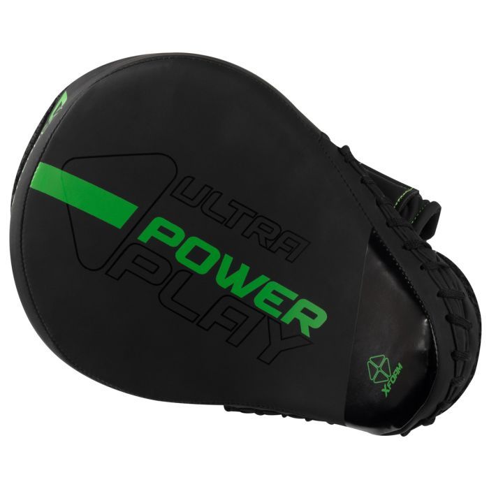 Лапы боксерские PowerPlay 3044 Pro Carbon Ultra Series Чорно-Зелені (PP_3044_Bl/Green) изображение 3