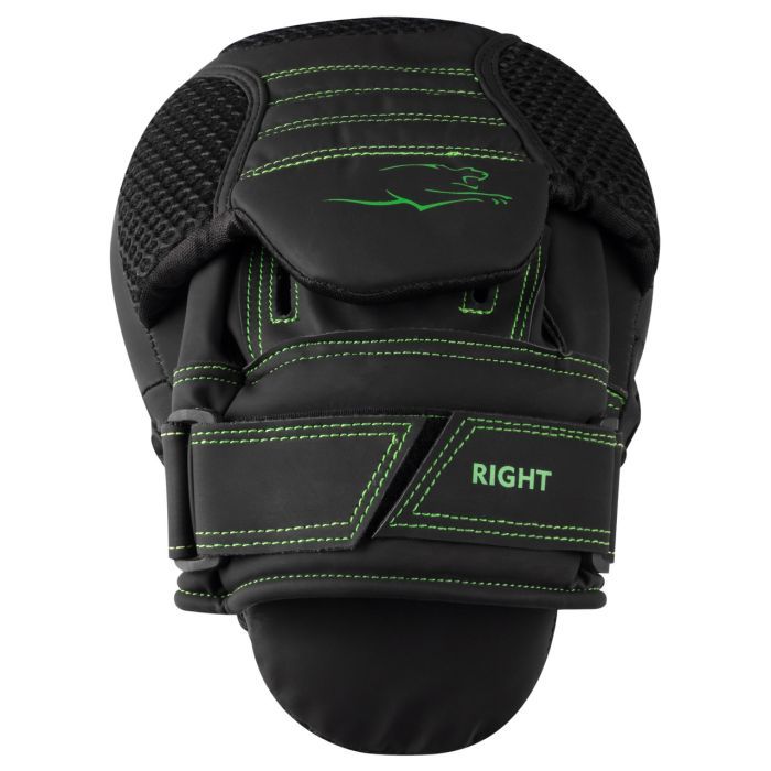 Лапы боксерские PowerPlay 3044 Pro Carbon Ultra Series Чорно-Зелені (PP_3044_Bl/Green) изображение 5