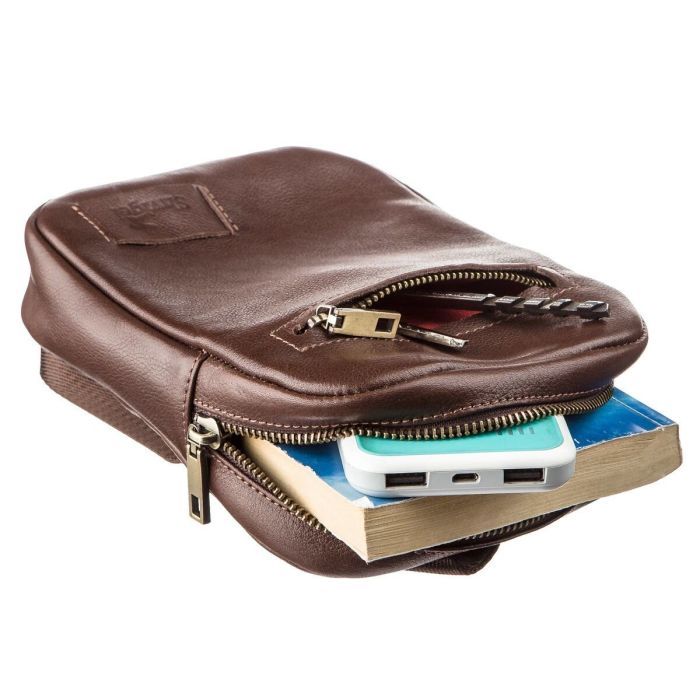 Сумка Shvigel Мужская кожаная Синяя (19105) изображение 5