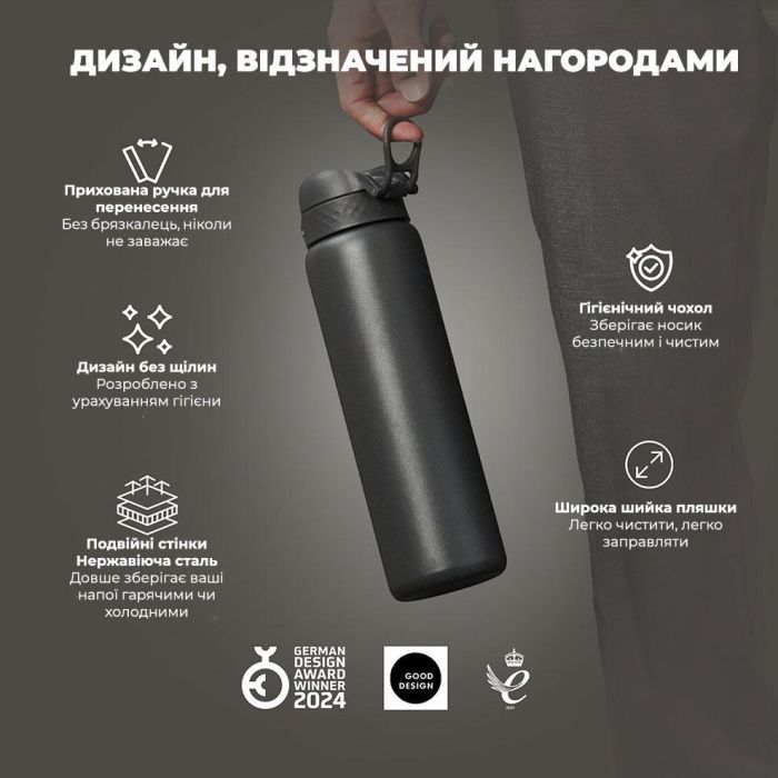 Пляшка для води ION8 OneTouch Vacuum Insulated 920 мл Periwinkle (I8TS1000PERI) зображення 4