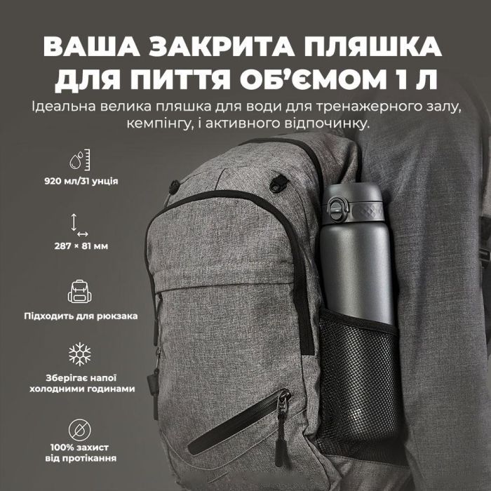 Пляшка для води ION8 OneTouch Vacuum Insulated 920 мл Periwinkle (I8TS1000PERI) зображення 5