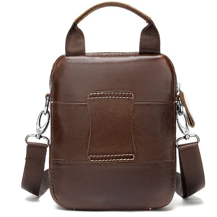 Сумка Vintage На пояс кожаная Коричневая (20012) изображение 5