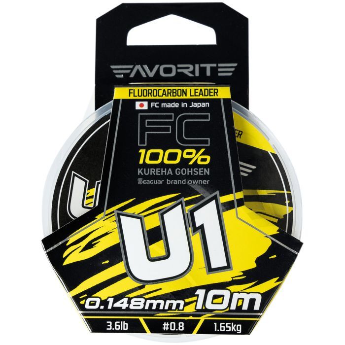 Флюорокарбон Favorite U1 FC 10m 3.5/0.31mm 14.1lb/6.38kg (1693.11.82) изображение 2