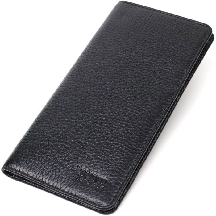 Кошелек Bond Accessories Из натуральной зернистой кожи Черный (21983)