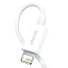 Дата кабель USB 2.0 AM to Lightning 1.5m Superior Fast Charging 2.4A white Baseus (CALYS-B02) зображення 2