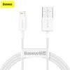 Дата кабель USB 2.0 AM to Lightning 1.5m Superior Fast Charging 2.4A white Baseus (CALYS-B02) зображення 6