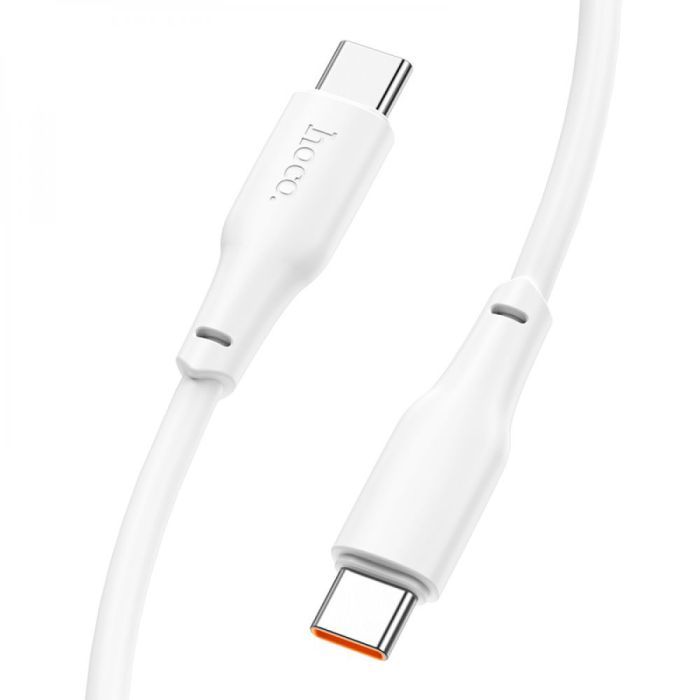 Дата кабель USB-C to USB-C 2.0m 100W TPE X93 white HOCO (6931474790729) изображение 3