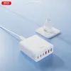 Зарядний пристрій XO L133 3xUSB-A + 3xUSB-C 75W White (L133.white) зображення 3