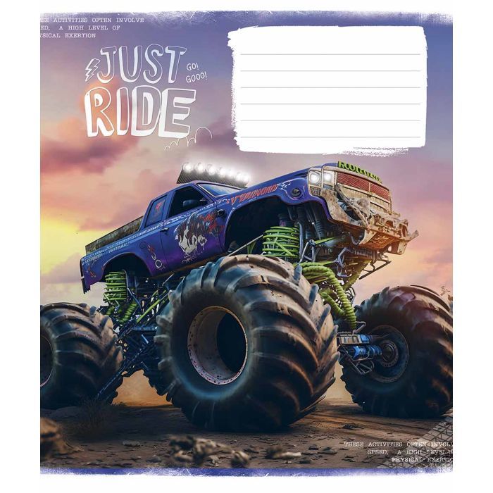 Тетрадь Школярик Offroad masters 12 листов клетка (012-3287K)