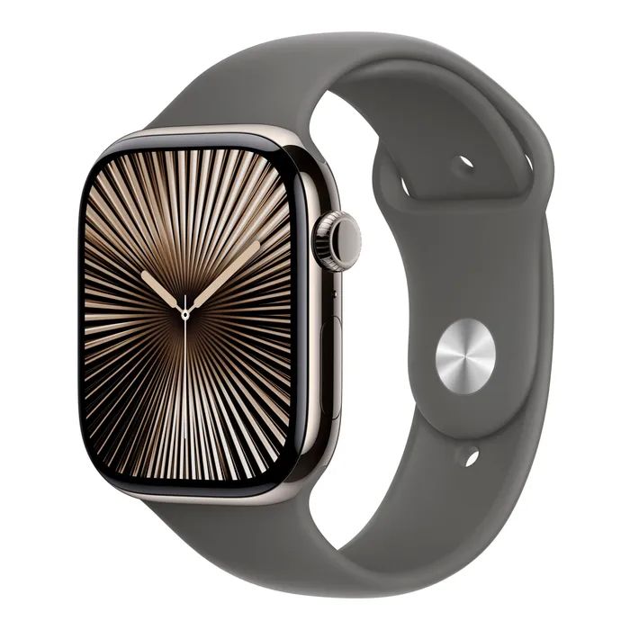 Смарт-годинник Apple Watch Series 10 GPS + Cellular 46mm Gold Titanium Case with Starlight Sport Band - S/M (MWYX3QH/A)
