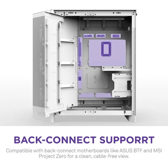 Корпус NZXT H9 Flow Dual-Chamber All White (CM-H92FW-01) зображення 8