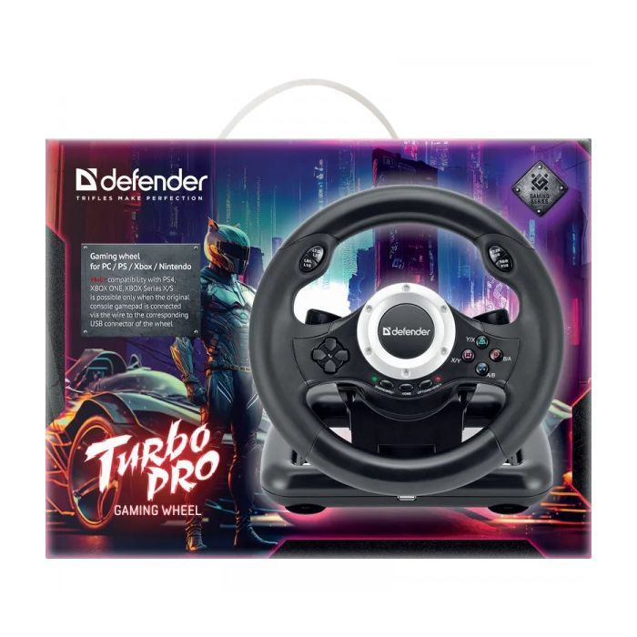 Руль Defender Turbo Pro for PC/PS3/PS4/Xbox USB (64291) изображение 7