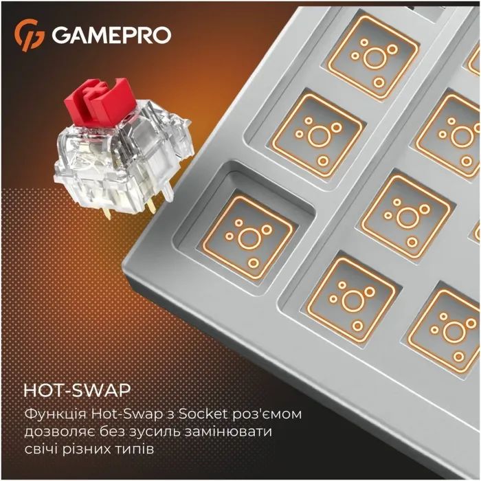 Клавиатура GamePro Genesis Silverlight MK116 USB UA Grey (MK116) изображение 10