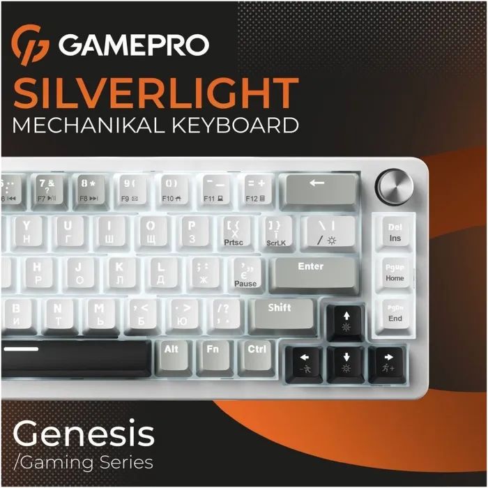 Клавиатура GamePro Genesis Silverlight MK116 USB UA Grey (MK116) изображение 5